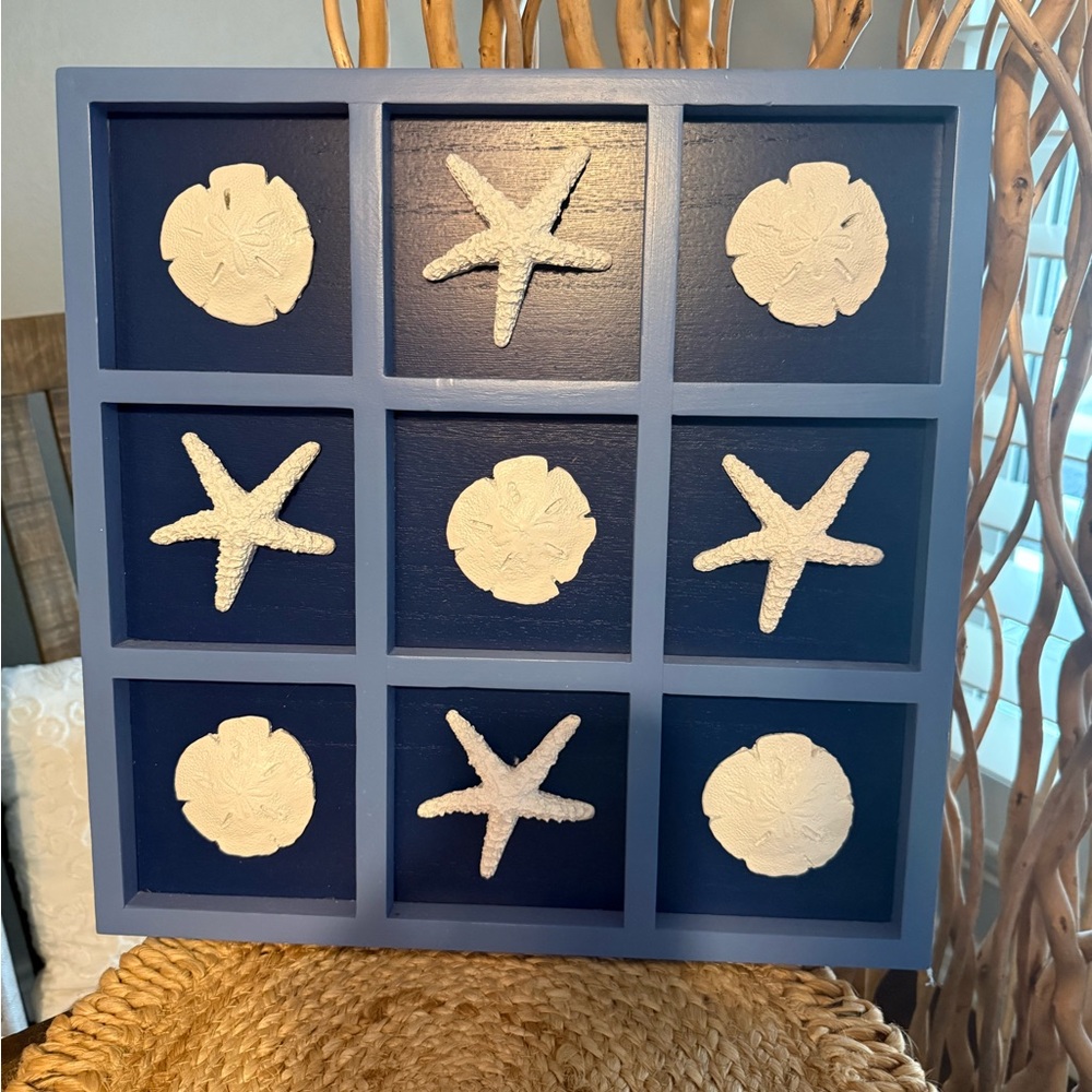 Source Unknown Blue and White Starfish Wall Decor